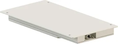 A white cabinet door opener with a connector on the side, shown from a slightly elevated angle against a white background.