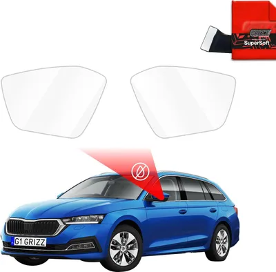 Obrázok produktu pre Ochranná fólia proti dažďu Grizz Protector pre vonkajšie zrkadlá – Škoda Octavia 4 (2020–2025)