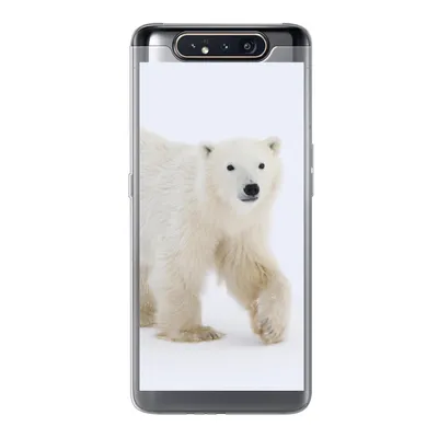 Produktbild von MuchoWow® Handyhülle Schutzhülle Hülle für Samsung Galaxy A80 Eisbär - Schnee - Weiß Silikon Softcase Handy Hülle - Schutzdeckel