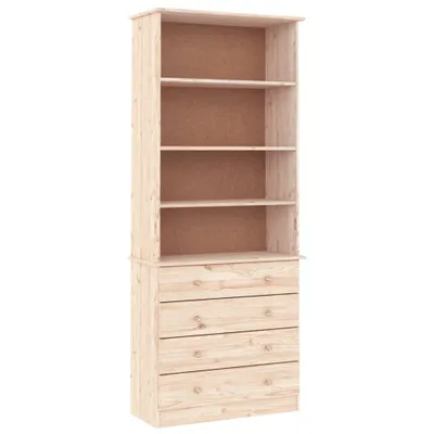 Obrázek produktu pro Knihovna se zásuvkami ALTA 77x35x186,5 cm masivní borové dřevo
