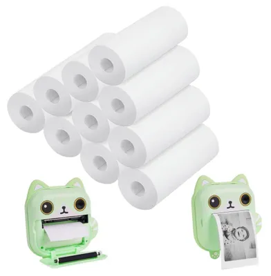 Productafbeelding van Printpapier voor kindercamera, 10 rollen thermisch papier, inktloos