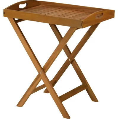 Produktbild von Holztisch mit abnehmbarem Serviertablett, 60 cm