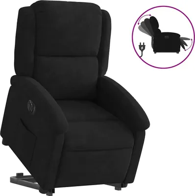 Produktbild von vidaXL Relaxsessel mit Aufstehhilfe Elektrisch Schwarz Samt