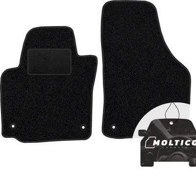 Image de moto-MOLTICO Tapis de sol avant en velours noir Set de tapis de voiture 2 pièces pour Skoda Yeti à partir de 2009