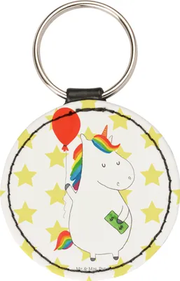 Produktbild von Mr. & Mrs. Panda Schlüsselanhänger Einhorn Luftballon - Weiß - Geschenk, Anhänger, Bunt, Taschenanhänger, Einhörner, Geld, Unicorn, Freundin, schlüsselbund, schlüsselring
