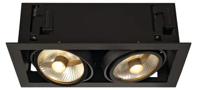 Obrázok produktu pre SLV 115550 KADUX 2 ES111 Podhľadové svietidlo hranaté matné čierne max. 2x75W