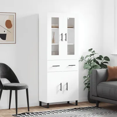 Produktbild von vidaXL Highboard Weiß 69,5x34x180 cm Holzwerkstoff