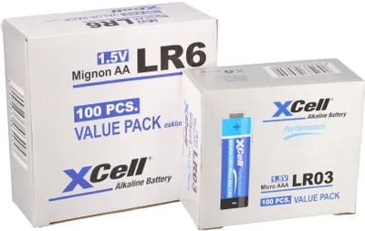 Image de 200 Batteries 100x XCell LR03 Micro AAA + 100x XCell LR6 Mignon AA