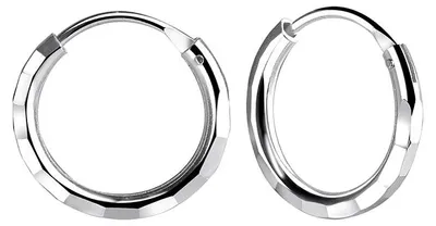 Produktbild von Creolen Silber 925 Ohrringe diamantiert 12 mm