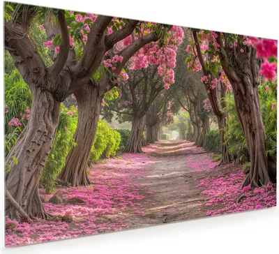 Produktbild von Küchenrückwand Spritzschutz Glas mit Motiv Blütenallee 40 x 40 cm