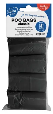 Obrázek produktu pro Duvoplus Hundekotbeutel classic schwarz - 4 x 20 Stück
