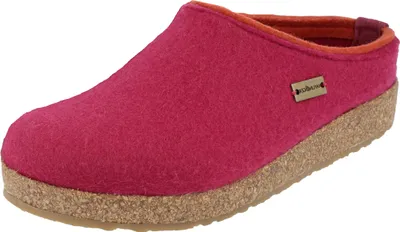 Produktbild von Haflinger Damen Hausschuh Herren Pantoffel Clog Wollfilz Grizzly Kris 711056, Größe:42 EU, Farbe:Rot