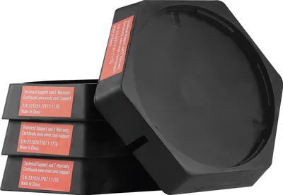 Image de VEVOR Patins de mise à niveau pour camping-cars, pieds d'atterrissage ronds de 9 pouces, stabilisateurs de cric fixes, patins de cric en caoutchouc, capacité de 5000 lbs par patin de cric de camping-car, 5e roue, remorque de voyage, camping-cars de classe A/C (pack de 4)