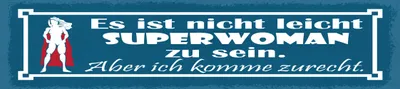 Produktbild von vianmo Holzschild 10x46 cm Es ist nicht leicht Superwoman zu sein