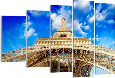 Produktbild von Bild auf Leinwand - Leinwandbild - Architektur paris stadt eiffel - 150x100cm - Wand Bild - Wanddeko - Leinwanddruck - Bilder - Kunstdruck - Leinwand bilder - Wandkunst - EG150x100-2479