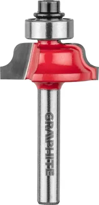Obrázok produktu pre Kontúrová fréza GRAPHITE s ozdobným ložiskom, karbidová doštička (HM), priemer 25,7-41,3 mm, pracovná dĺžka 9,7-18,3 mm, priemer stopky 6/8/12 mm, na drevo (25,7 x 9,7 x 6 mm)