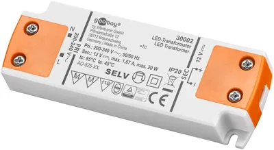 Produktbild von Goobay LED-Trafo 12 V/20 W, 12 V DC für LEDs bis 20 W Gesamtlast