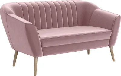 Produktbild von MEBLINI Mini Sofa 2-Sitzer für Wohnzimmer - Mini Lounge für zwei Personen - Küchensofa - Sofa Klein - KAIA - 2 - Rosa Samt