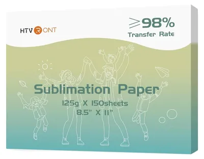 Obrázok produktu pre Sublimačný papier, vysoká rýchlosť prenosu, všestranné použitie, 150 listov, 8,5 x 11 palcov