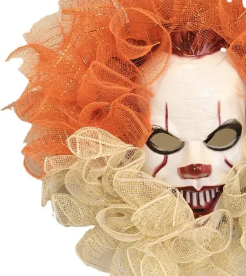 Produktbild von Halloween-Clownenmaske, Horror-Girlande, Türdekoration, Wandbehang, Spukhaus-Atmosphärendekoration, Requisiten, Anhänger