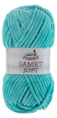 100g Strickgarn Samet Soft Chenille türkis