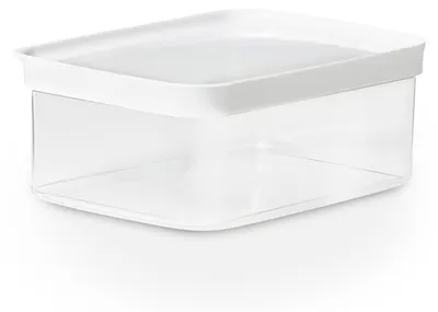 Produktbild von EMSA Optima, Container, Rechteckig, 2 l, Transparent, Weiß, Styrol-Methylmethacrylat (MS), Thermoplastisches Elastomer (TPE), 55 °C