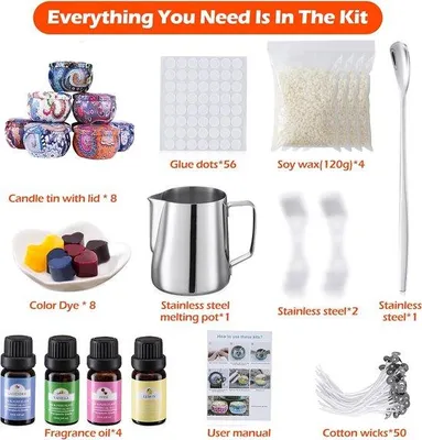 Productafbeelding van Famanu DIY Kaarsen-set, 123 onderdelen - Geschenkverpakking