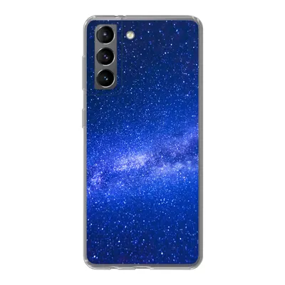 Produktbild von MuchoWow® Handyhülle Schutzhülle Hülle für Samsung Galaxy S21 Sternenhimmel - Universum - Blau - Jungen - Mädchen - Kinder Silikon Softcase Handy Hülle - Softcase