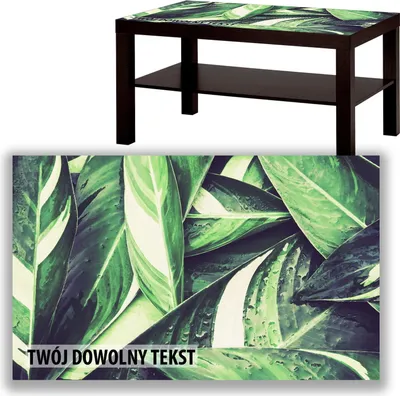 Zdjęcie produktu dla BLAT SZKLANY IKEA LACK Dżunglaz Twoim napisem 90x55cm 011a