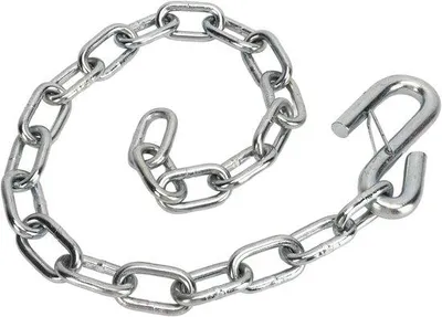 Obrázok produktu pre Bezpečnostné reťaze pre prívesy s hákom typu S, 3500 lbs, ťažké, vybavené bezpečnostnými reťazami.