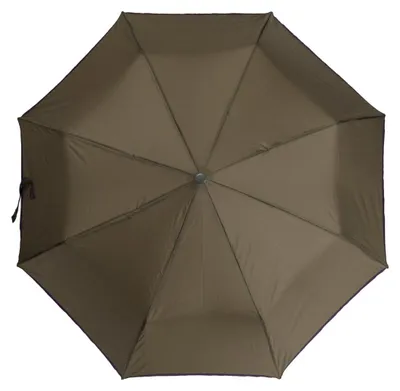Image de Parapluie de poche télescopique avec housse de protection Parapluies imperméables avec armature en fibre de verre ?100 cm Marron/Vert
