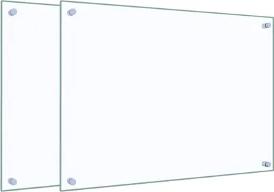 Obrázek produktu pro vidaXL Kuchyňské obklady 2 ks. Průhledné tvrzené sklo 70x50 cm