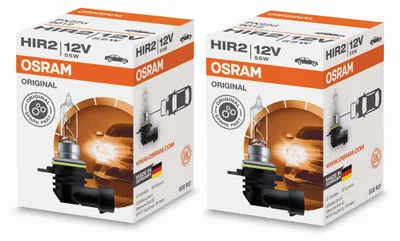 2x HIR2 55W OSRAM Original Birne Lampe Scheinwerfer HIR2 55W – Produktansicht