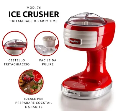 Produktbild von Ariete Party Time Ice Crusher Sweet Granita rot - Slush Ice Maker