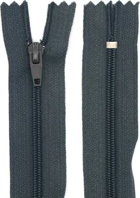 Produktbild von Reißverschluss 2 mm Nylon nicht teilbar 18 cm Dunkelgrau