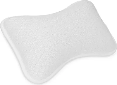 Produktbild von Navaris Badewannenkissen klein aus Mesh - Wannenkissen Kopfkissen Nackenkissen Kissen für Badewanne - Standard 100 - Anti Rutsch in Weiß