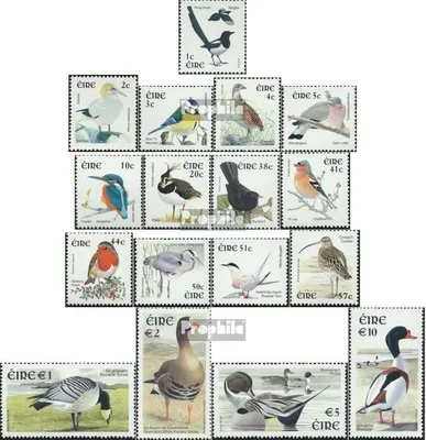 Produktbild von Briefmarken Irland 2002 Mi 1382A-1398A (kompl.Ausg.) postfrisch Einheimische Vögel