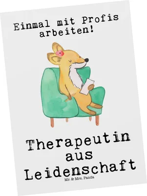 Produktbild von Mr. & Mrs. Panda Postkarte Therapeutin Leidenschaft - Weiß - Geschenk, Ansichtskarte, Postkarten, kunstkarte, Grußkarte, Ansichtskarten