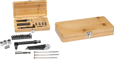 Produktbild von Werkzeugset / 21-teiliges mit Schraubenziehern, Bits mit Adapter, Cutter