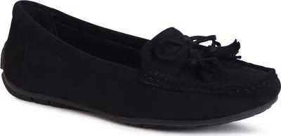 Produktbild von topschuhe24 3141 Damen Velours Mokassins Komfort Slipper , Farbe:Schwarz, Größe:39 EU