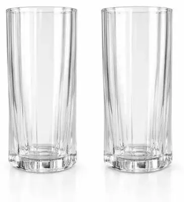 Produktbild von Mevaz Luno Drinkgläser-Set 2-teilig, geripptes Glas, 456 ml