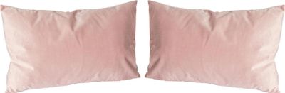 Nicola Spring Rechteckige Samtkissen – 60 cm x 40 cm – Rosa – 2er-Pack