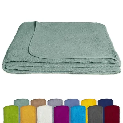 Produktbild von KiGATEX Frottee-Decke 150x200 cm – 100 % Baumwolle, Sommerdecke & Tagesdecke –  , waschbar, weich & atmungsaktiv – Farbe: Jade