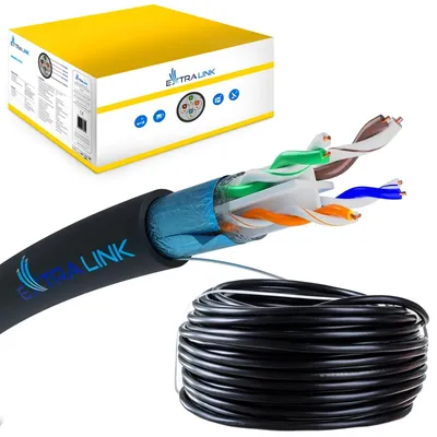 Produktbild von Extralink CAT6 Netzwerkkabel Outdoor 50 m, Kupfer, F/UTP, PoE