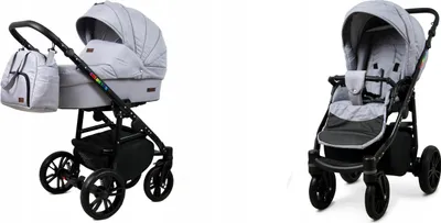 Obrázok produktu pre BabyLux® Color Lux | Kočík 2v1 Set | Silver Flex | Kombinovaný kočík | Set kočíka | Bu