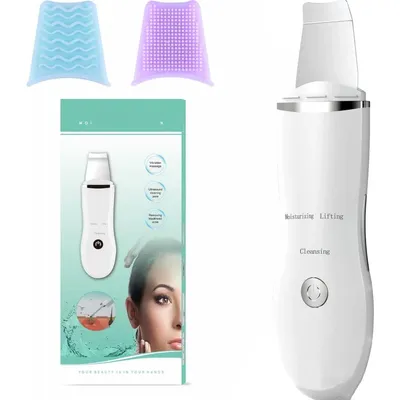 Immagine prodotto di Spazzola per la pulizia del viso a ultrasuoni 3-in-1 con tecnologia ionica. Rimuove i punti neri, pulisce i pori, rassoda la pelle. Adatta a tutti i tipi di pelle