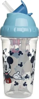 Immagine prodotto di Bicchiere con cannuccia, THERMOBABY, 295 ml, a prova di perdite, clip, Mickey Cool