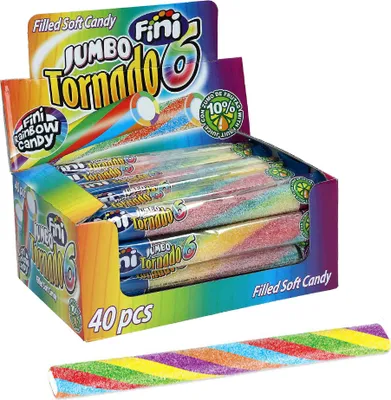 Immagine prodotto di Fini Jumbo Tornado 6 Gomma stick alla frutta acida 50g