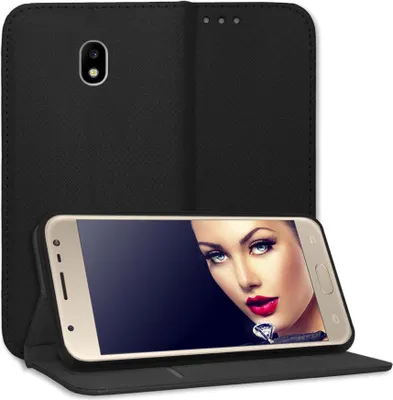 Zdjęcie produktu dla Pokrowiec ochronny Bookstyle z klapką do Samsung Galaxy J3 2017 (J330, 5.0'') - Czarny