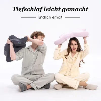 Produktbild von Nackenkissen Kopfkissen Ergonomisches Orthopädisches Kissen Gegen Nackenschmerzen Schlafkissen Memory Foam Kissen Seitenschläfer, 65x41 cm